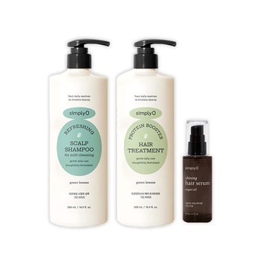 シンプリオ スカルプ シャンプー トリートメント セラム ヘアケアセット Green Breeze 500ml